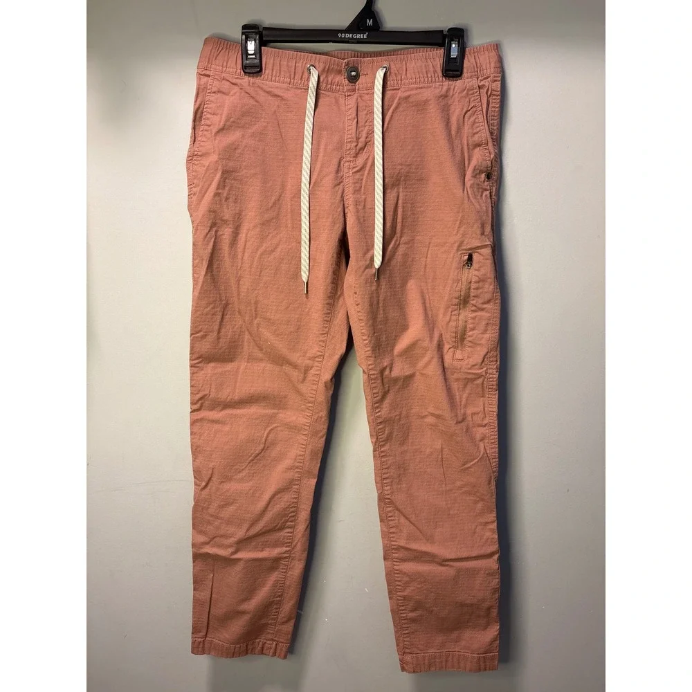 Vuori Ripstop Pant Women Medium Terracotta Pink Organic Cotton Hiking Cargo V412